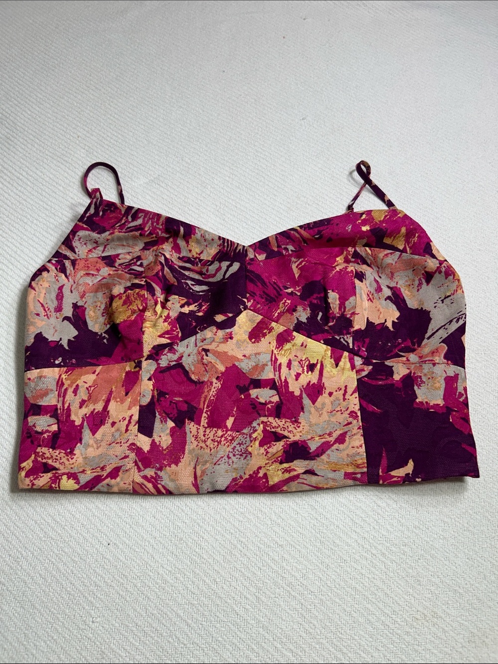 Club Monaco Womens Floral Print Crop Top